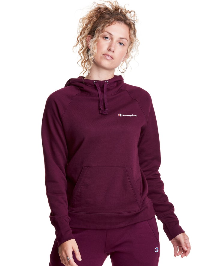 Champion Powerblend Script Logo Hoodie Dames - DonkerPaars - Belgie 7085HIROE